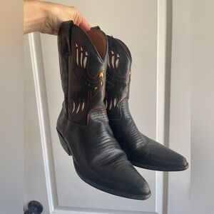 Vintage Flings Butterfly Western Leather Boot - 9